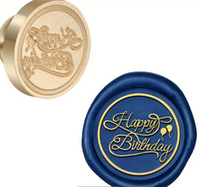 Sealing Wax Seal Stamp - Brass Happy Birthday Balloons