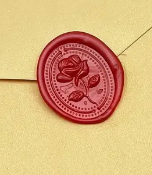 Sealing Wax Alloy Seal Stamp -Oval Rose with Pink Handle