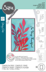 Sizzix A6 Layered Stencils 4pk- Cosmopolitan- Frond by Stacey Park