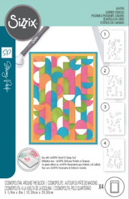 Sizzix A6 Layered Stencils 4pk- Cosmopolitan- Around the Block by Stacey Park
