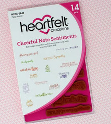 Heartfelt Creations Cling Rubber Stamp Set- Cheerful Note Sentiment