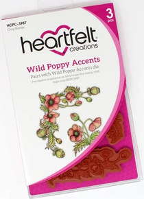 Heartfelt Creations Cling Stamps- Wild Poppy Accents