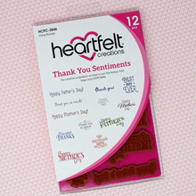 Heartfelt Creations Cling Rubber Stamp Set - Thank You Sentiments