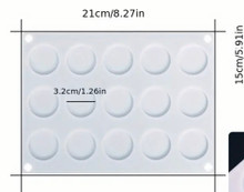 Sealing Wax Silicone 15-space Mold - White