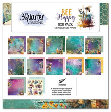 3Quarter Designs- Bee Happy- 8x8 Paper Pack