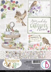Ciao Bella A4 Creative Pad- 9 Double-sided papers- Sparrow Hill