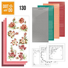Hobbydots Dot and Do NR130 Red Flowers Card Set