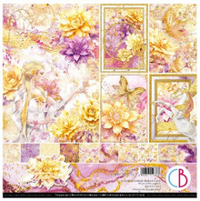 Ciao Bella 12"x 12" Paper Pad- 12 Double-sided papers- Ethereal