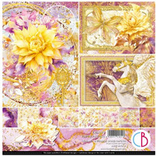 Ciao Bella 8"x 8" Paper Pad- 12 Double-sided papers- Ethereal