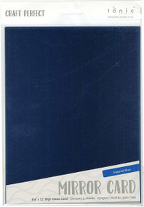 Craft Perfect Mirror Glossy Cardstock Imperial Blue 9458E 8.5x11