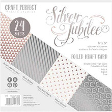 Tonic Studios Craft Perfect Luxury Embossed Cardstock 6"X6" 24/Pkg-Silver Jubilee