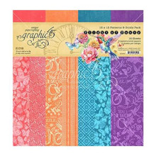 Graphic 45 12x12 Patterns & Solids Pack- Flight of Fancy