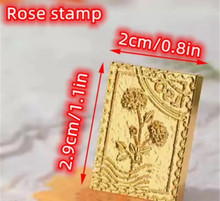 Sealing Wax Seal Stamp -Brass Rose Stamp Rectangle