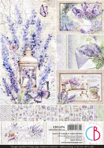 Ciao Bella A4 Creative Pad- 9 Double-sided papers- Morning in Provence