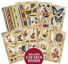 Hunkydory Crafts A5 Stickables Self-Adhesive Vintage Melody Stickables- Topper Collection