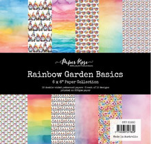 Paper Rose- 6x6" Paper Collection - Rainbow Garden Basics