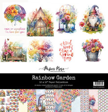Paper Rose- 12x12" Paper Collection - Rainbow Garden
