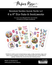 Paper Rose- 6x8" Die Cuts & Sentiments - Rainbow Garden Quick Cards 1.0