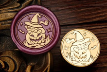 Sealing Wax Seal Stamp -Brass Halloween Cat Pumpkin