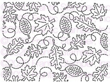Frantic Stamper Cutting Die- Swirling Leaves Stitched Background