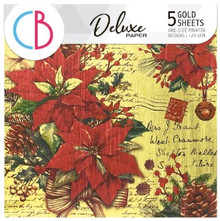 Ciao Bella Deluxe Paper 6x6 Christmas Vibes Papers 5 /pkg - Gold