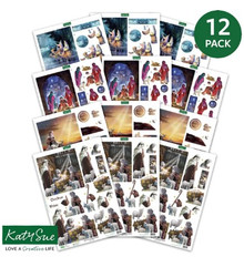 Katy Sue Design- Die Cut Decoupage- Nativity (Pack of 12 in 4 designs)