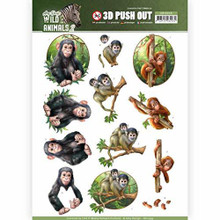 Find It Trading Amy Designs Wild Animals 2 3D Push Out Sheet-Wild Animals SB10349