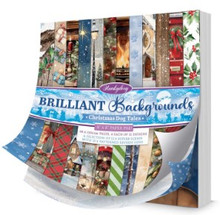 Hunkydory Crafts- Brilliant Backgrounds 8x8 Paper Pad- Christmas Dog Tales