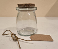 Medium Clear 2.75in Glass Jar with Cork Lid