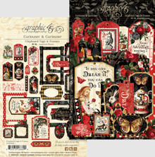 Graphic 45- Chipboard Tags & Frames- Curiouser & Curiouser