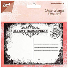 Joy Crafts Merry Christmas Postcard Clear Stamp