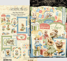 Graphic 45- Chipboard Tags & Frames- Hip Hip Hooray!