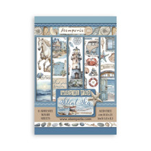 Stamperia Washi Pad - 8- A5 Adhesive Sheets- Silent Sea