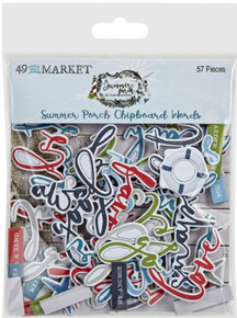 49 and Market- By Katie Pertiet- Summer Porch Chipboard Words Set