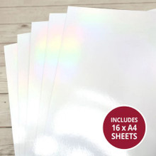 Hunkydory Crafts- Adorable Scorable Rainbow Finish- Prism White- 12- A4 sheets