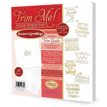 Hunkydory Crafts- Trim Me! Foiled Insert Pad - Season's Greetings Gold