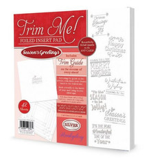 Hunkydory Crafts- Trim Me! Foiled Insert Pad - Season's Greetings Silver