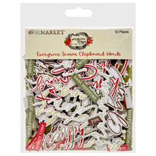 49 and Market- Evergreen Season- Chipboard Words