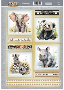 Hunkydory Crafts Adorable Animals Luxury Card Topper- Wonderfully Wild ADOR707