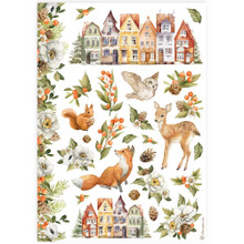 Stamperia A4 Decoupage Rice Paper - Classic Christmas- Underwood