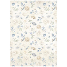 Stamperia A4 Decoupage Rice Paper - Timeless- Small Flower Pattern