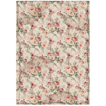 Stamperia A4 Decoupage Rice Paper - House of Roses- Roses Fabric