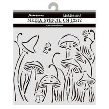 Stamperia Stencil 12x12CM- Hidden Grove- Mushroom