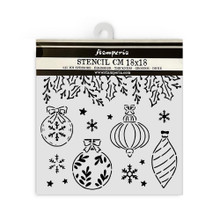 Stamperia Stencil 18X18CM- Nutcracker- Christmas Bells
