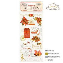 Stamperia Rub-On Transfer Film - Create Happiness- Christmas Poinsettia