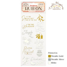 Stamperia Rub-On Transfer Film - Create Happiness- Christmas Bells