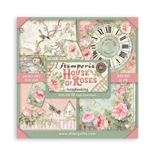 Stamperia 8x8-inch Single-Sided Maxi Pad- House of Roses 22 Designs/1 Each