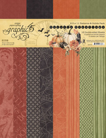 Graphic 45 8.5x11 Patterns & Solids Pack- Ghostly Greetings