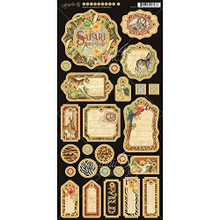 Graphic 45 4501373 Safari Adventure Journaling Chipboard