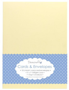 Trimcraft DCCE028 Dovecraft Cards with Envelopes (10 Pack), 5' x 7', Cream